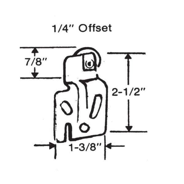 Barton Kramer 1/4 in. Milled Steel and Nylon Offset Closet Door Hanger (2-Pack) (2)