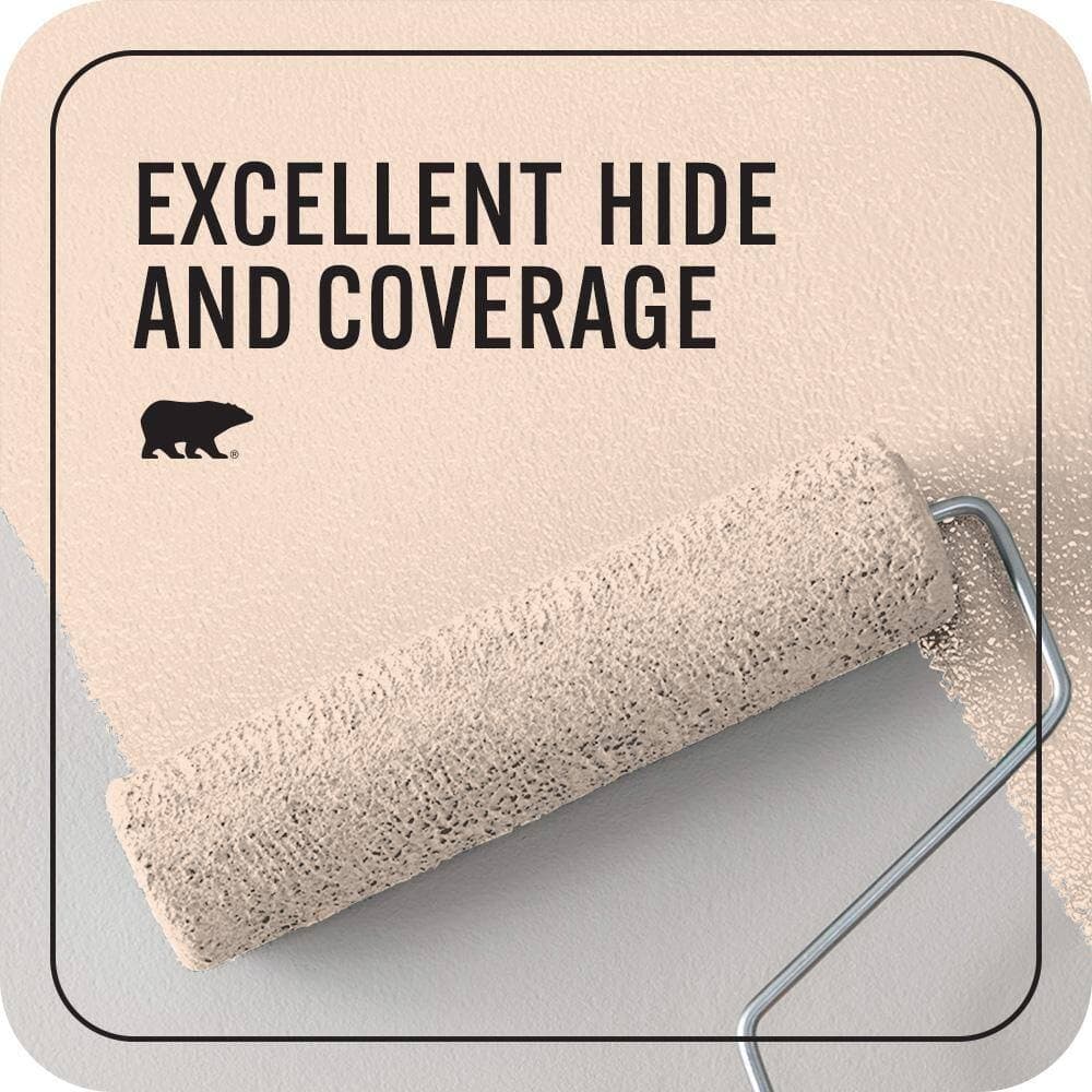 BEHR PREMIUM PLUS 1 qt. #260C-1 Autumn White Flat EcoMix Plant-Based Interior Paint & Primer (2)