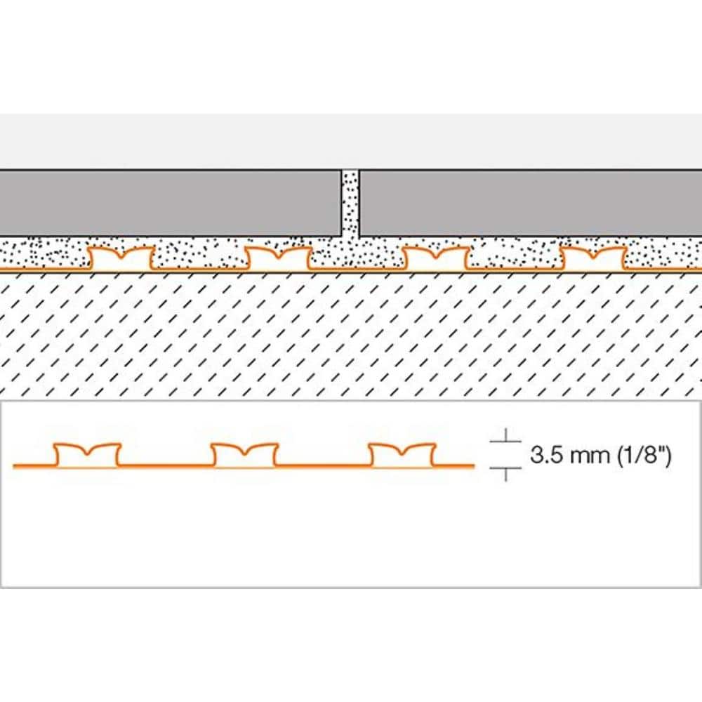 Schluter Ditra-PS 7.75 sq. ft. 39.75 in. W x 2.4 ft. L x 3. 5mm T Uncoupling Membrane Underlayment for Tile (3)