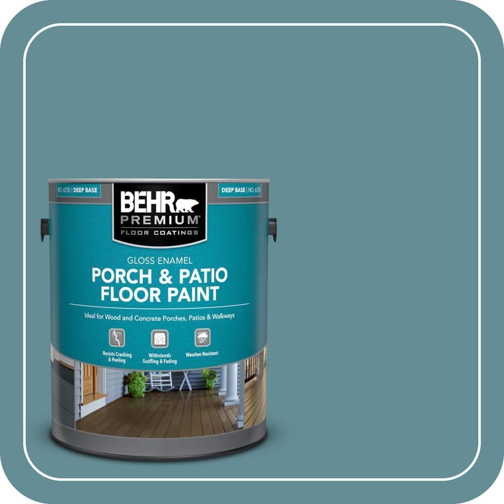BEHR PREMIUM 1 gal. #S450-5 Oarsman Blue Gloss Enamel Interior/Exterior Porch and Patio Floor Paint