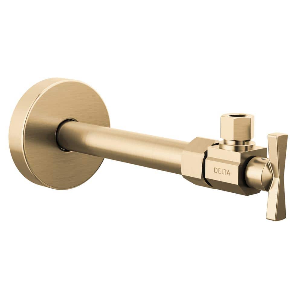 Delta 1/2 in. x 7.56 in. L Champagne Bronze Brass Angled Supply Stop Valve (1)