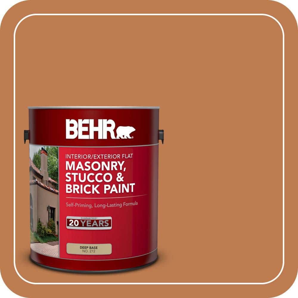 BEHR 1 gal. #MS-11 Rustic Orange Flat Interior/Exterior Masonry, Stucco and Brick Paint (1)
