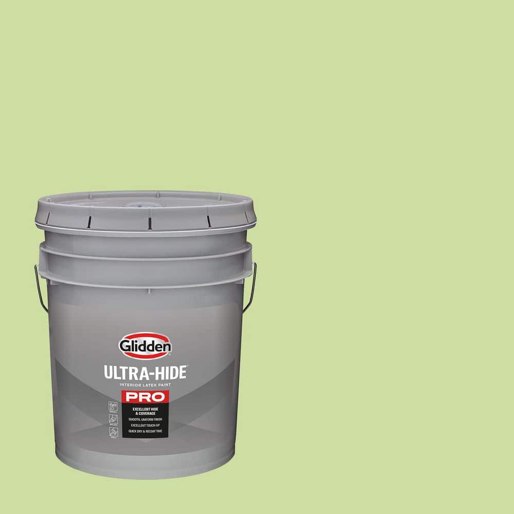 Glidden Ultra-Hide 5 gal. PPG1222-4 Lettuce Alone Ultra Flat Interior Paint