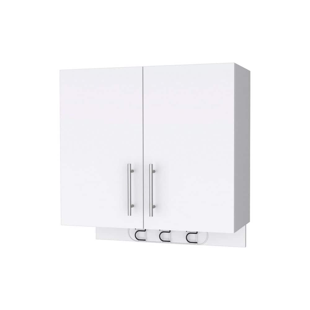 Tahanbath Classic 12.40 in. W x 26.38 in. D x 27.24 in. H Bathroom Storage Wall Cabinet in White 2 Shelves (1)