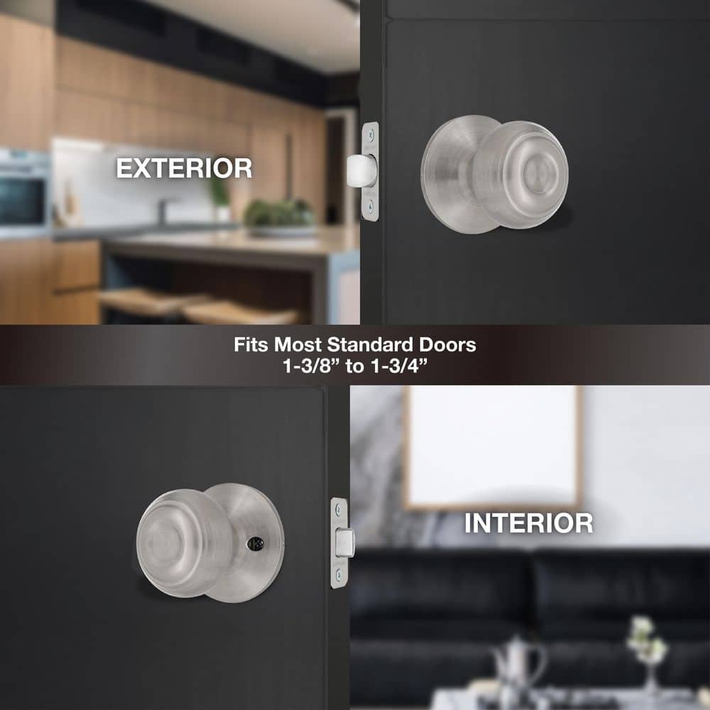 Defiant Hartford Satin Nickel Hall/Closet Door Knob (4)