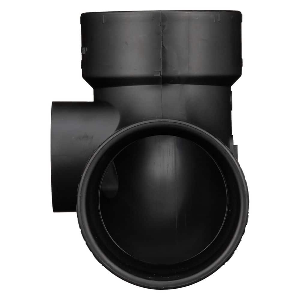 Charlotte Pipe 3 in. x 3 in. x 2 in. ABS DWV 90-Degree Side Inlet Fitting (2)