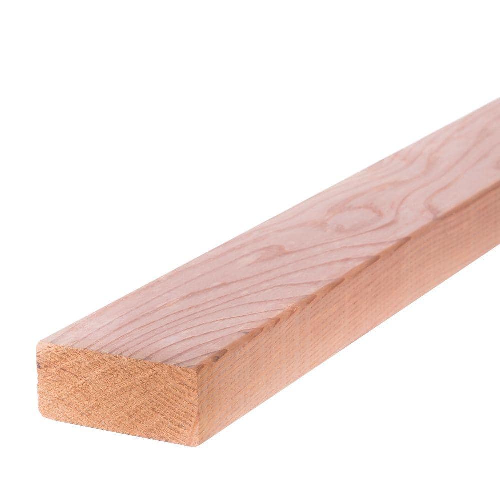 Mendocino Forest Products 2 in. x 4 in. x 8 ft. Construction Heart S4S Dry Redwood Lumber