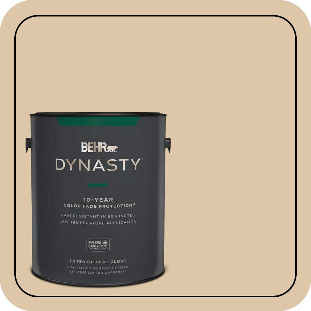 BEHR DYNASTY 1 gal. #PPU4-13 Sand Motif Semi-Gloss Enamel Exterior Stain-Blocking Paint & Primer