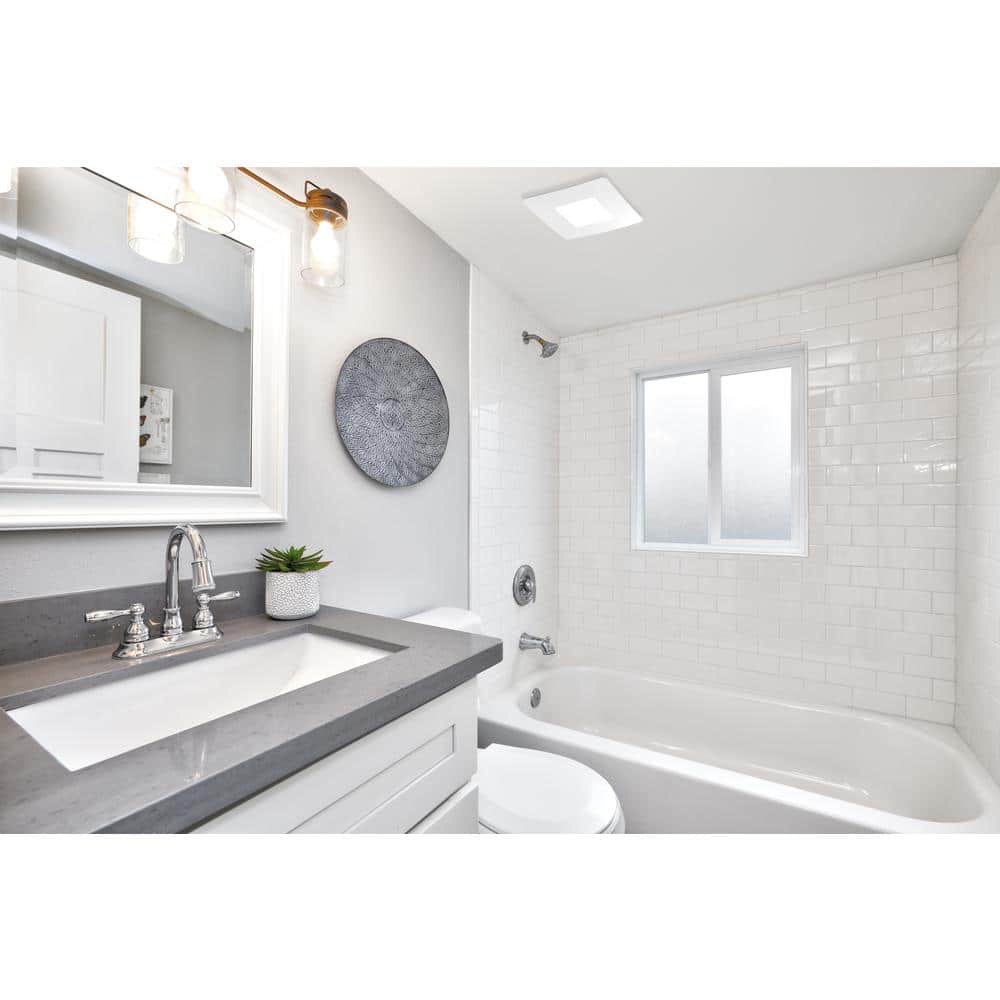 ReVent 80 CFM Ceiling/Wall Mount Easy Roomside Installation Bathroom/Bath Exhaust Fan with 5 Level LED Lighting, ENERGY STAR (3)