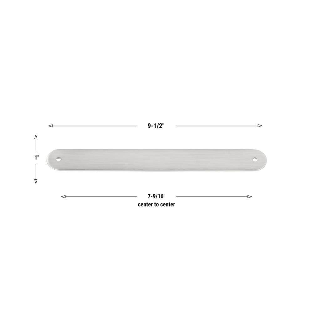GLIDERITE 9-1/2 in. Rounded Cabinet Backplate 7-9/16 in. Center to Center, 9343-192-SN (3)