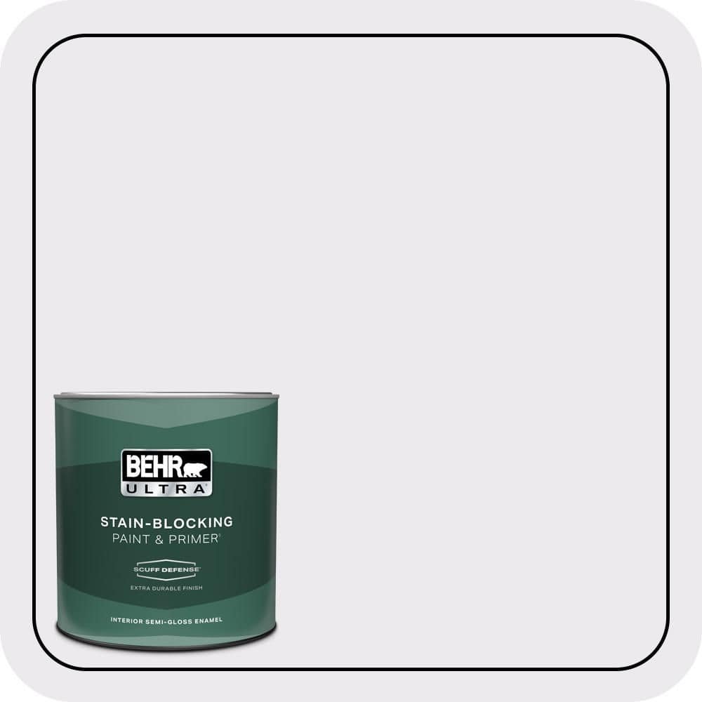 BEHR ULTRA 1 qt. #630A-1 Amethyst Cream Extra Durable Semi-Gloss Enamel Interior Paint & Primer