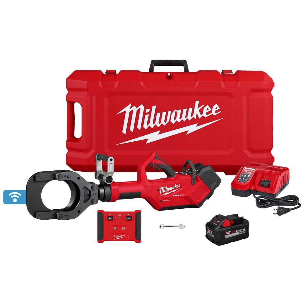 Milwaukee M18 18V Lithium-Ion Brushless Cordless FORCE LOGIC 5 in. Underground Cable Cutter w/Wireless Remote (1)