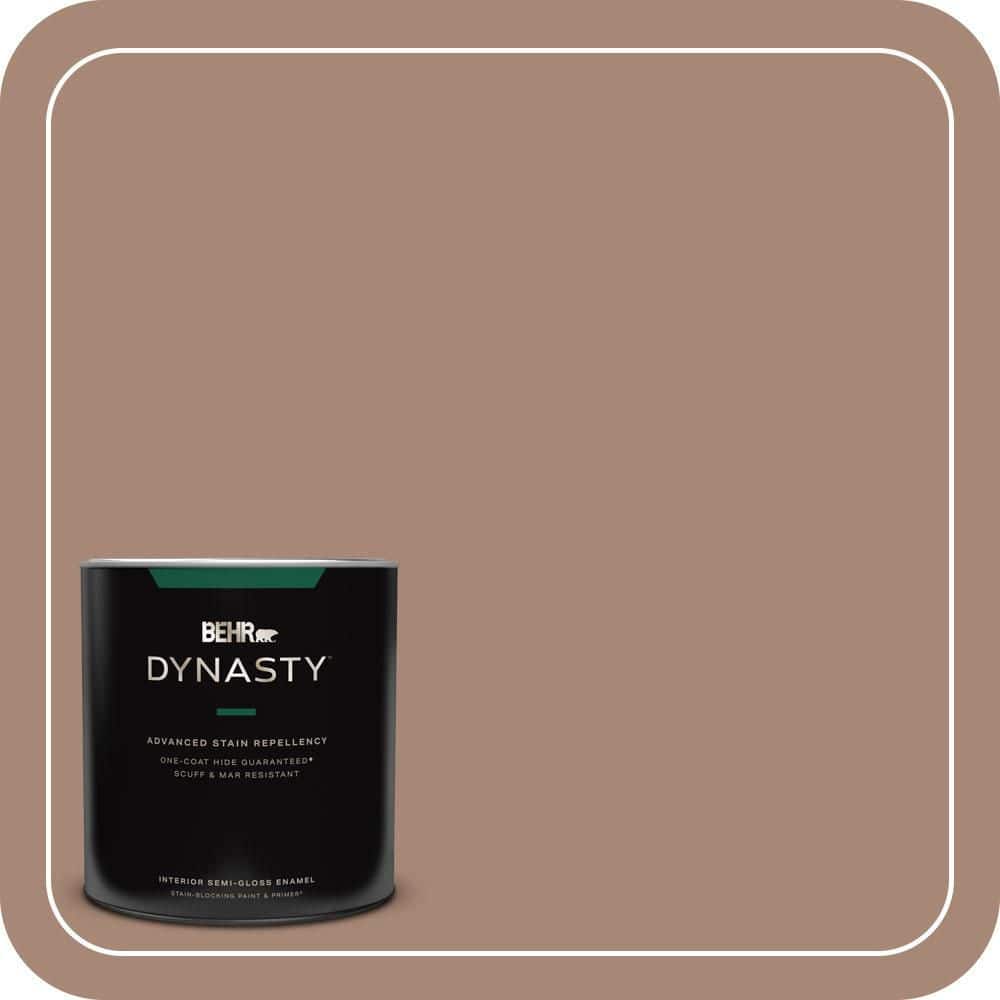 BEHR DYNASTY 1 qt. #PPU3-14 Tribal Pottery One-Coat Hide Semi-Gloss Enamel Interior Stain-Blocking Paint and Primer