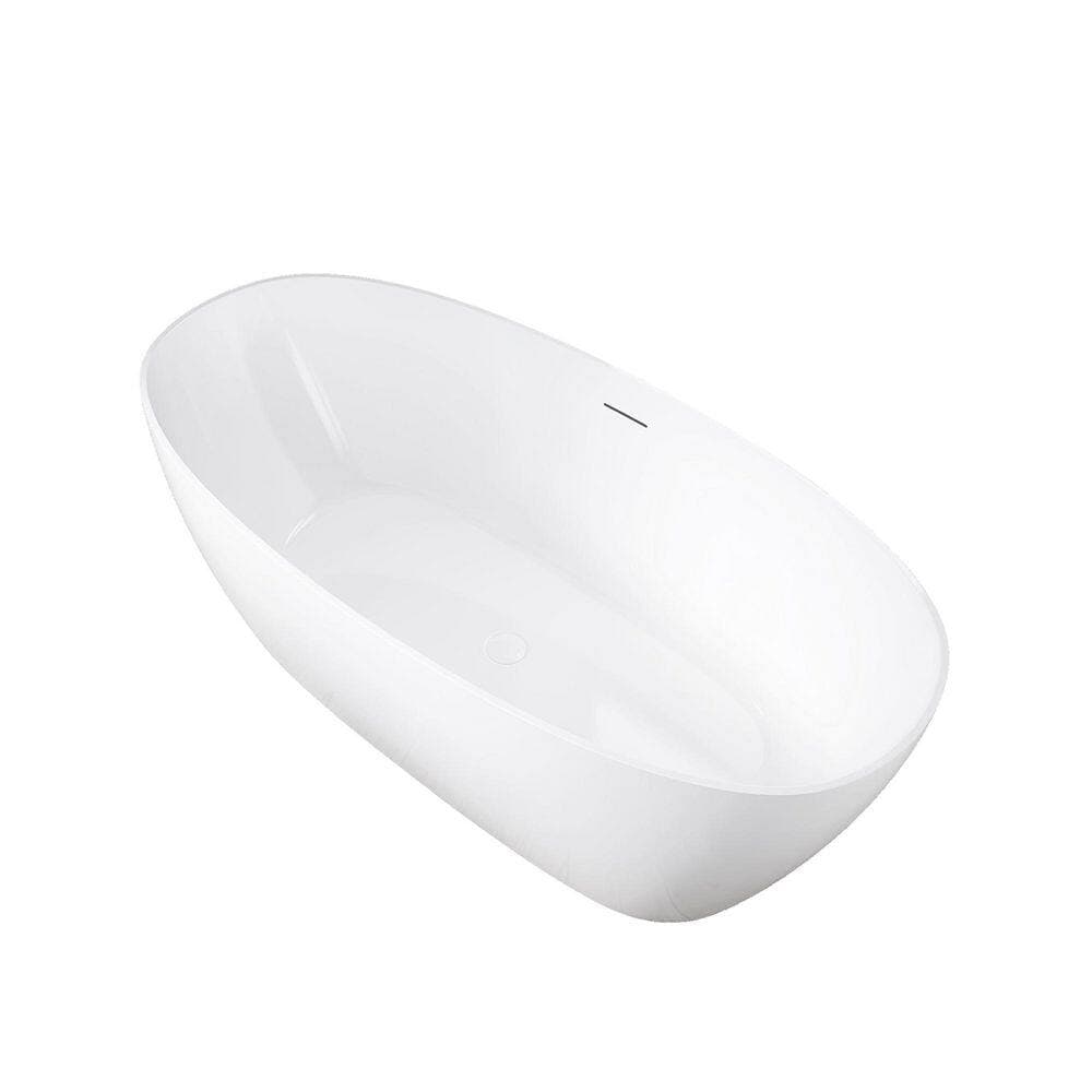 Adecab Aven 31.5 in. Acrylic Freestanding Flatbottom Double Ended Soaking Bathtub (2)
