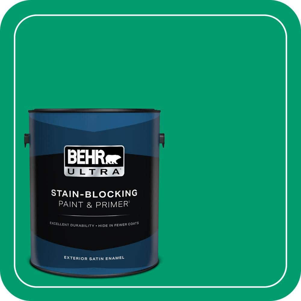 BEHR ULTRA 1 gal. #S-G-460 Mint Sprig Satin Enamel Exterior Paint & Primer