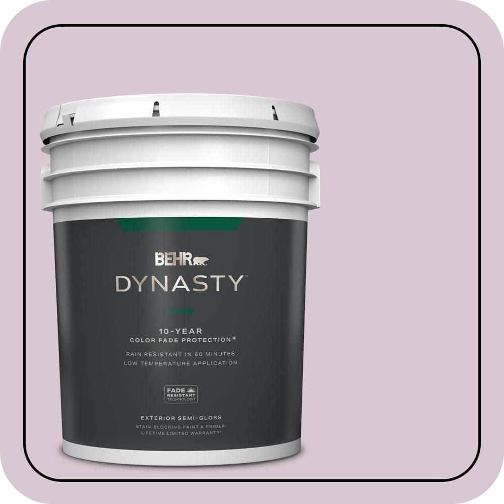 BEHR DYNASTY 5 gal. #S110-2 Orchid Haze Semi-Gloss Exterior Stain-Blocking Paint & Primer