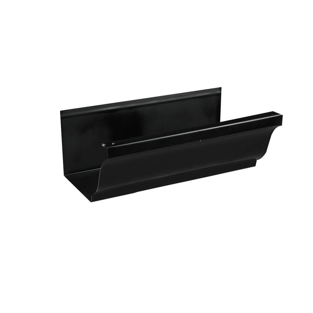 Spectra Pro Select 6 in. x 8 ft. K-Style Black Aluminum Gutter