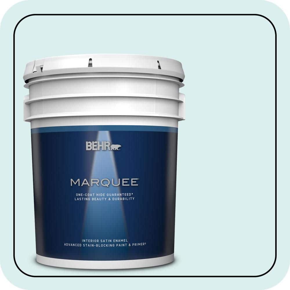 BEHR MARQUEE 5 gal. #520C-1 Spring Rain Satin Enamel Interior Paint & Primer