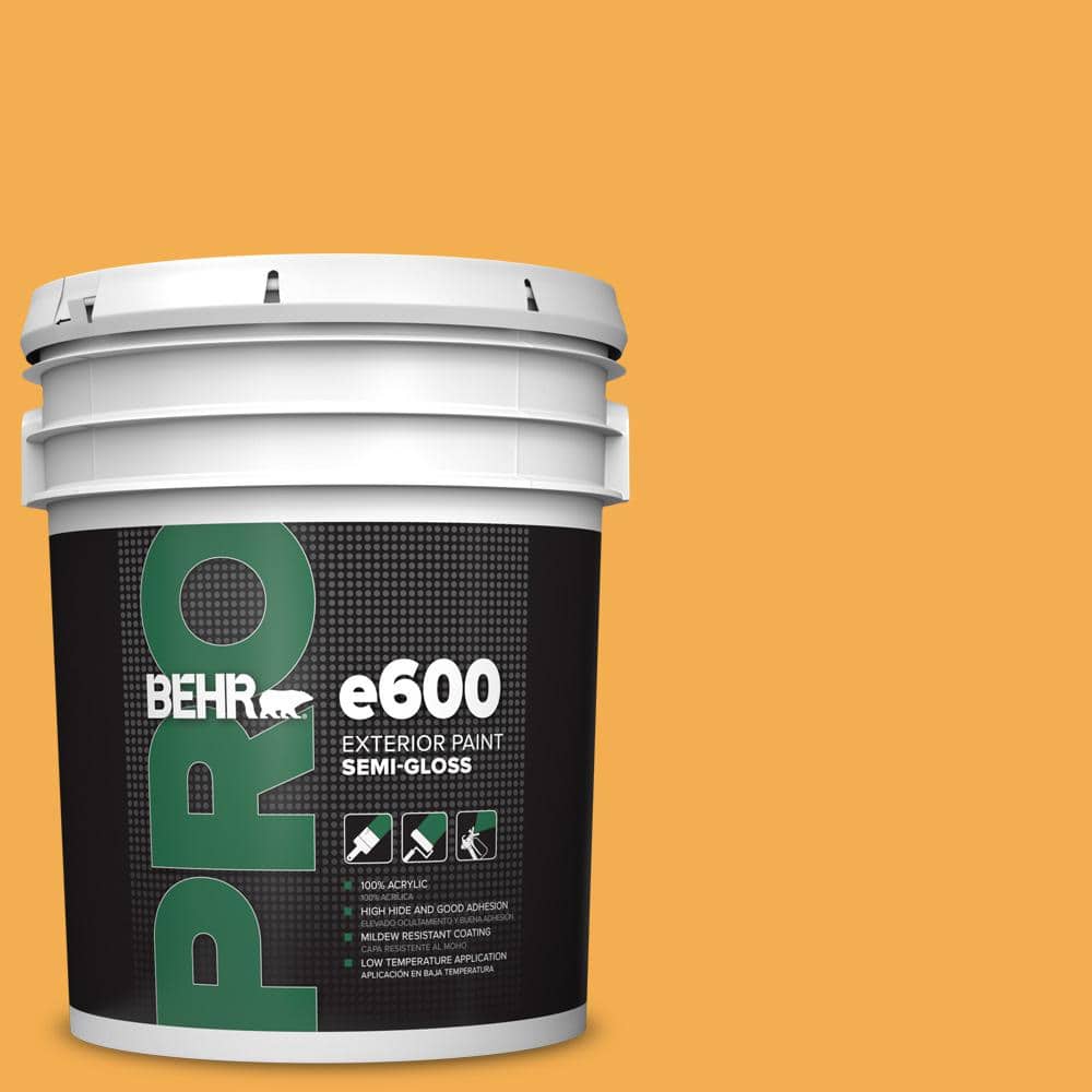 BEHR PRO 5 gal. #290B-6 Squash Semi-Gloss Exterior Paint