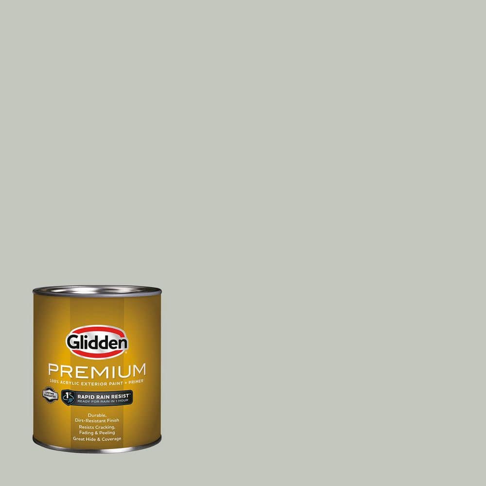 Glidden Premium 1 qt. PPG1033-3 Silent Storm Flat Exterior Paint