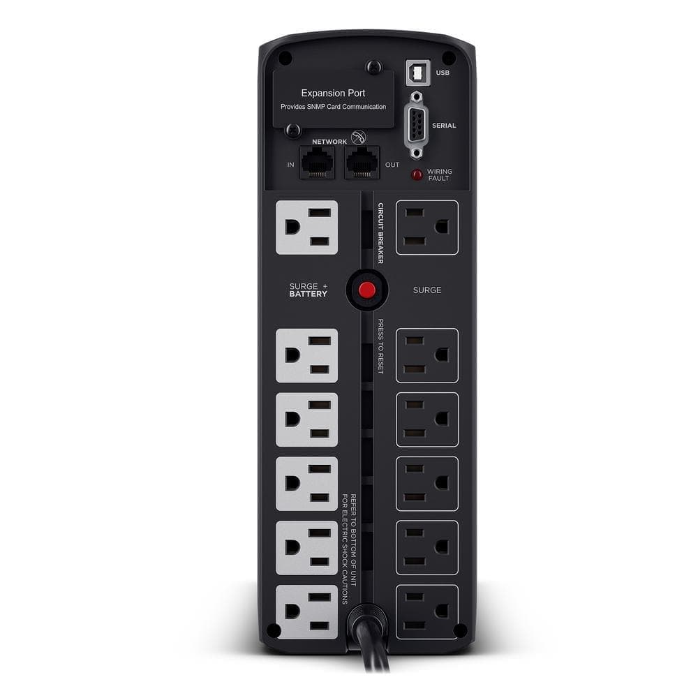 CyberPower 1500VA 120-Volt 10-Outlet 2-USB UPS Battery Backup (3)