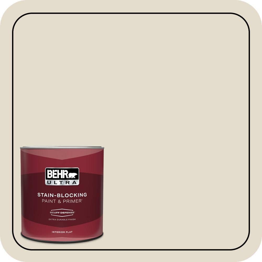 BEHR ULTRA 1 qt. #MQ3-40 Varnished Ivory Extra Durable Flat Interior Paint & Primer