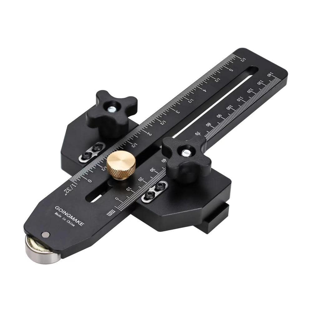 Angel Sar Black Aluminum Table Saw Jig Guide, Strip Cuts Woodworking Tools for Table Saw Table Fits 3/8 in. x 3/4 in. T Slot (1)