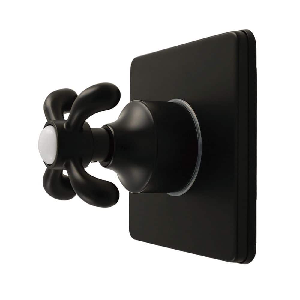 Kingston Brass French Country 3/4 in. Single-Handle 1-Hole Wall Mount 6-Way Diverter Valve with Trim Kit in Matte Black (1)