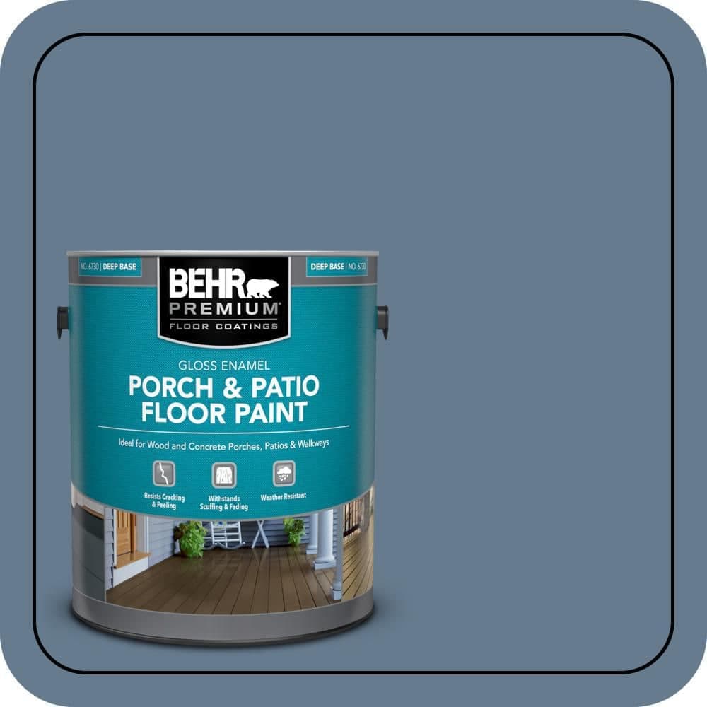 BEHR PREMIUM 1 gal. #S510-5 Skinny Jeans Gloss Enamel Interior/Exterior Porch and Patio Floor Paint