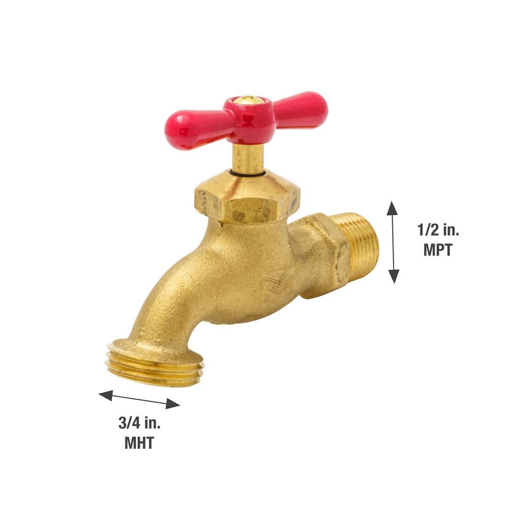 ProLine Series 1/2 in. x 3/4 in. Brass FPT x MHT Heavy-Duty Hose Bibb (2)