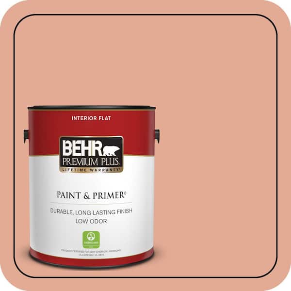 BEHR PREMIUM PLUS #M190-4 California Coral Enamel Low Odor & Primer (2)