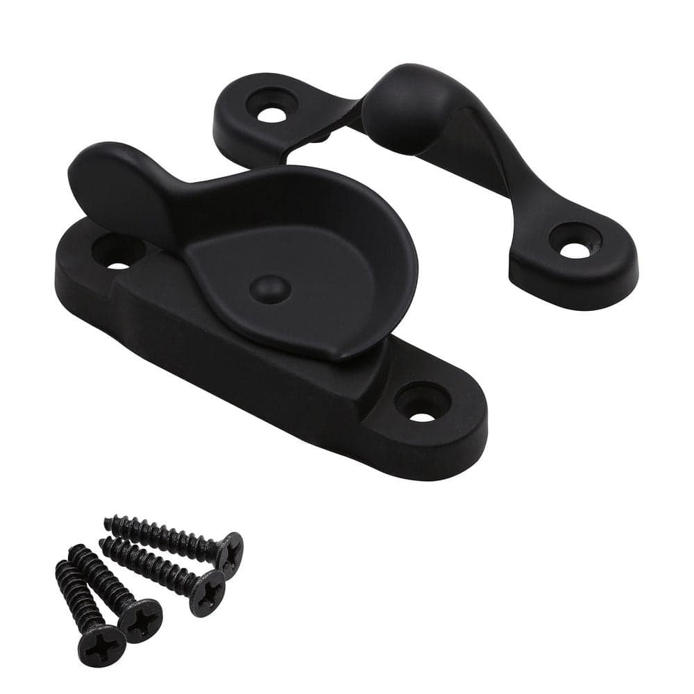 Prime-Line Window Sash Lock, Spring Cam Action, Matte Black (Single Pack) (1)