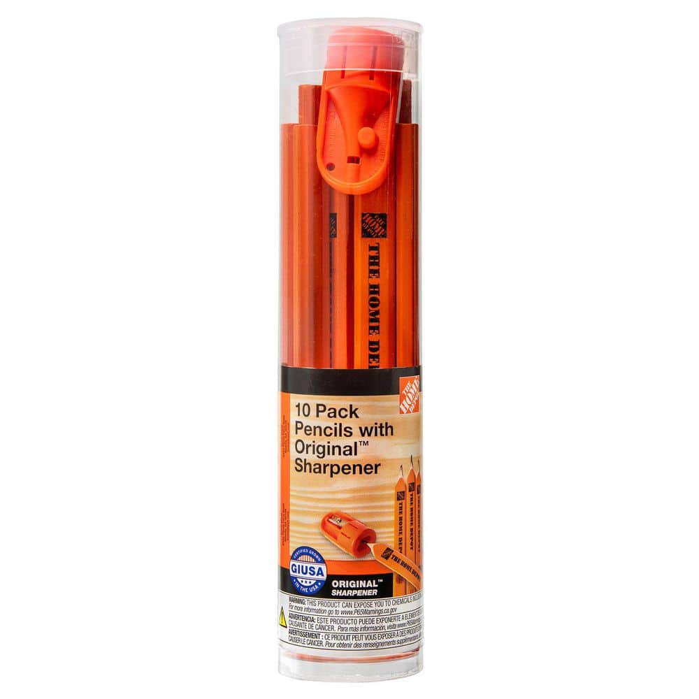 The Home Depot Carpenter Pencils with Original Sharpener (10-Pack) (4)