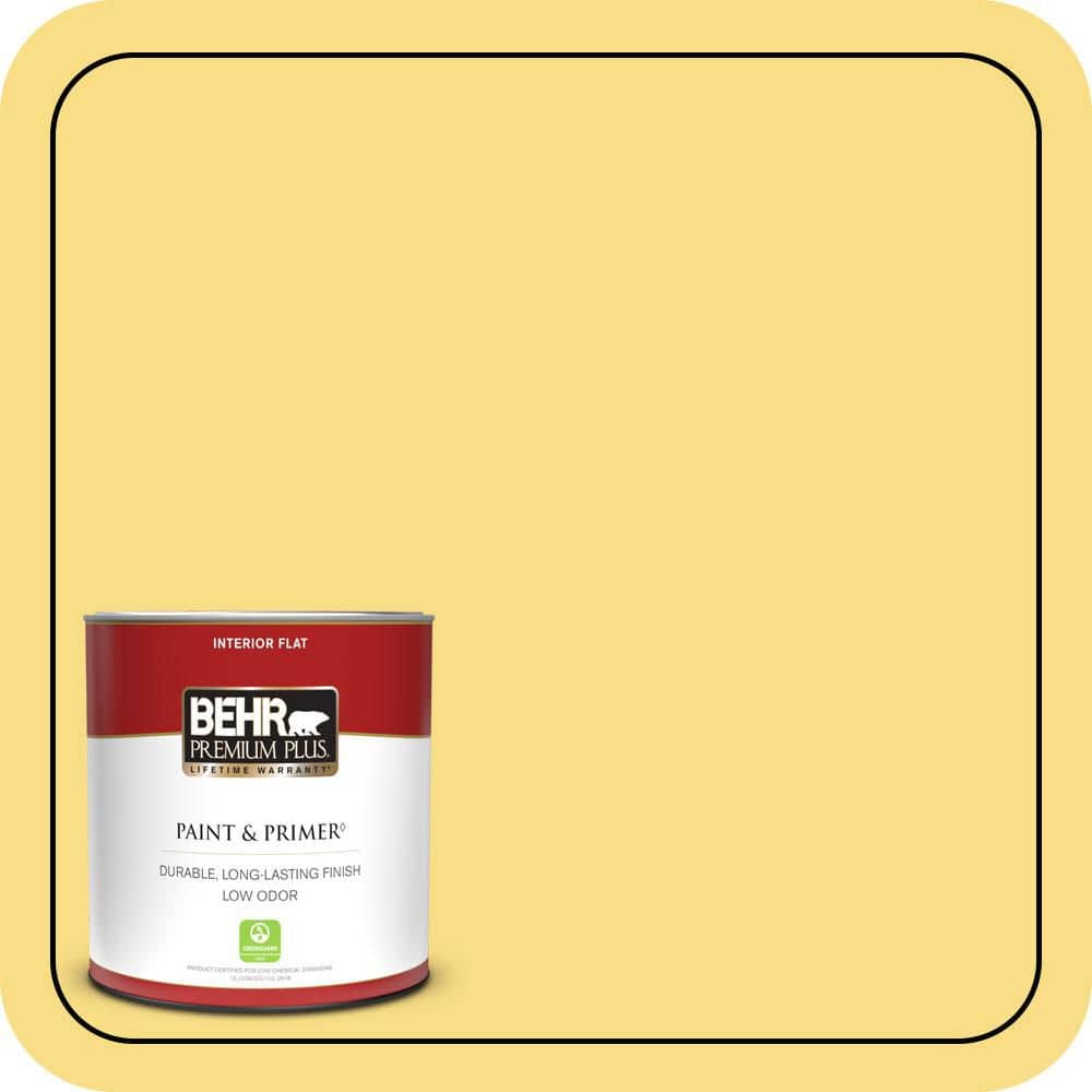 BEHR PREMIUM PLUS #390B-5 Bee Pollen Enamel Low Odor & Primer (1)