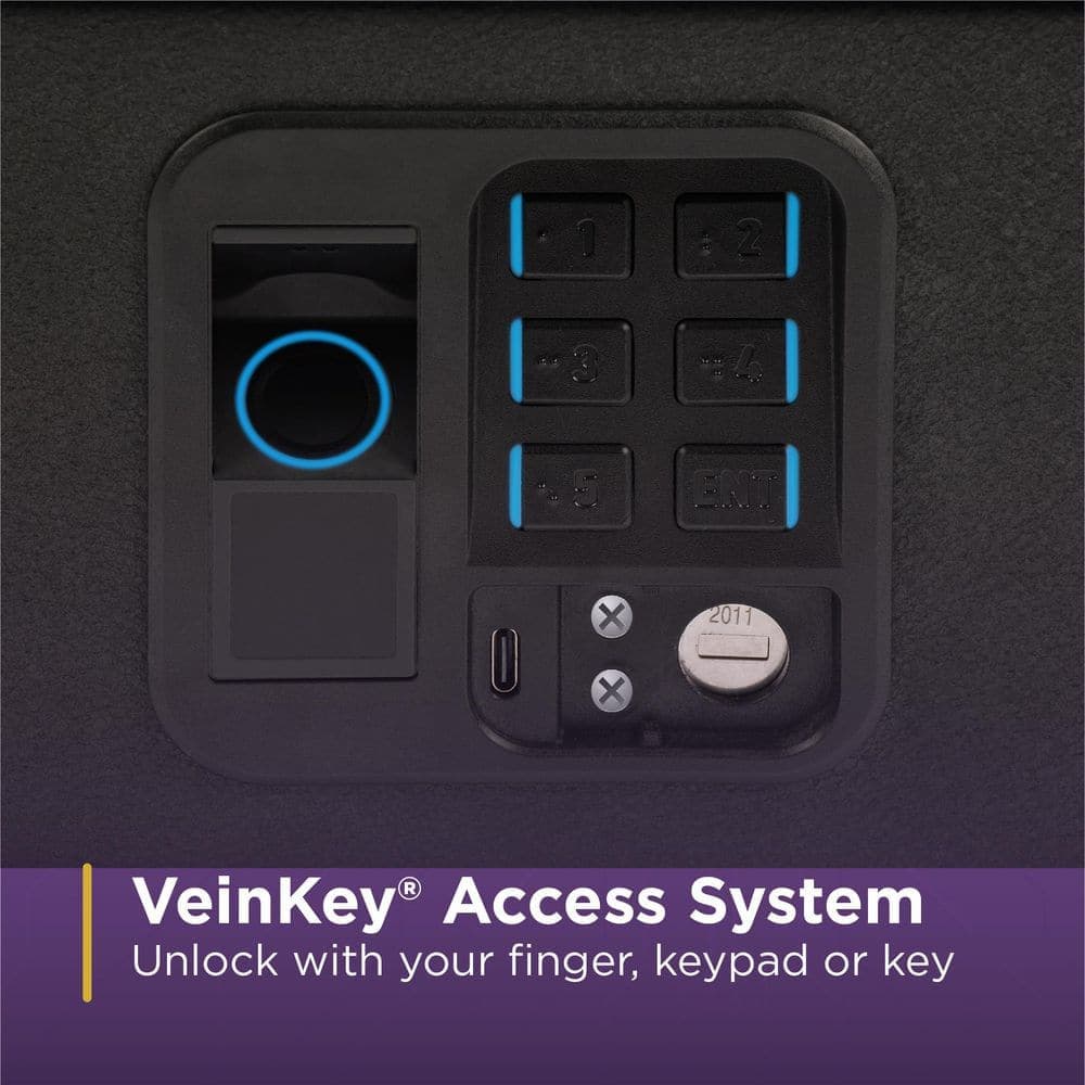VenoTech Biometric 1.0 cu. ft. Waterproof and Fireproof Home Safe Advanced Finger Vein Recognition Access in Matte Black (2)