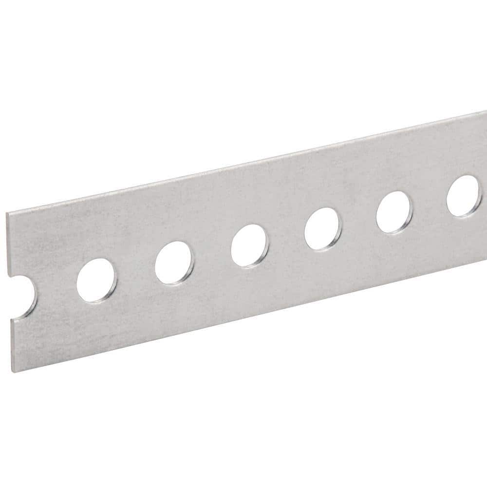 Everbilt 1-3/8 in. x 3 ft. - 14 Gauge Thick Zinc Plated Perforated Steel Flat Bar (4)