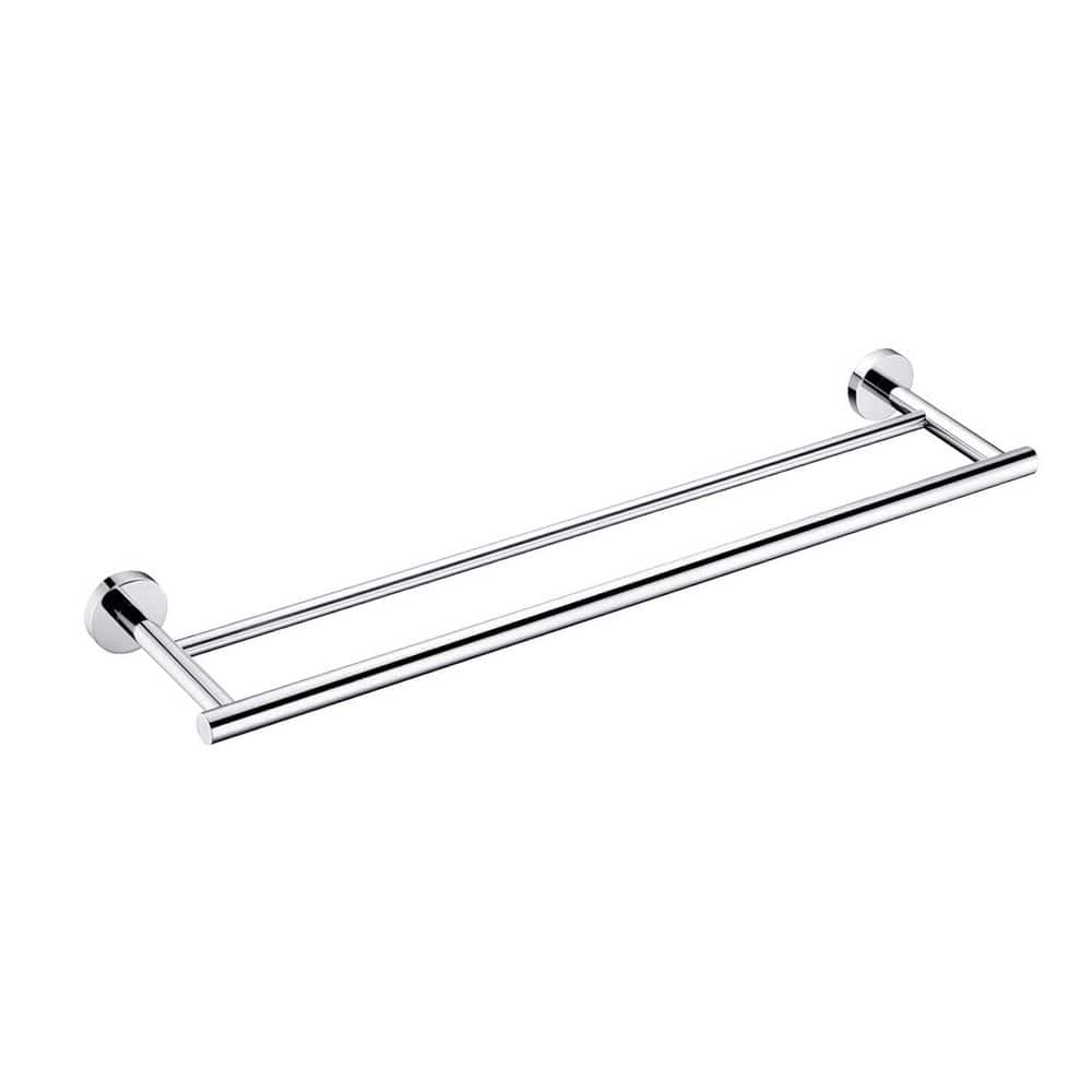 LIVACA 1-Piece Bathroom Hardware Set with Wall Mounted Towel Bar in Chrome Finish, Stainless Steel Construction for Bathroom (1)