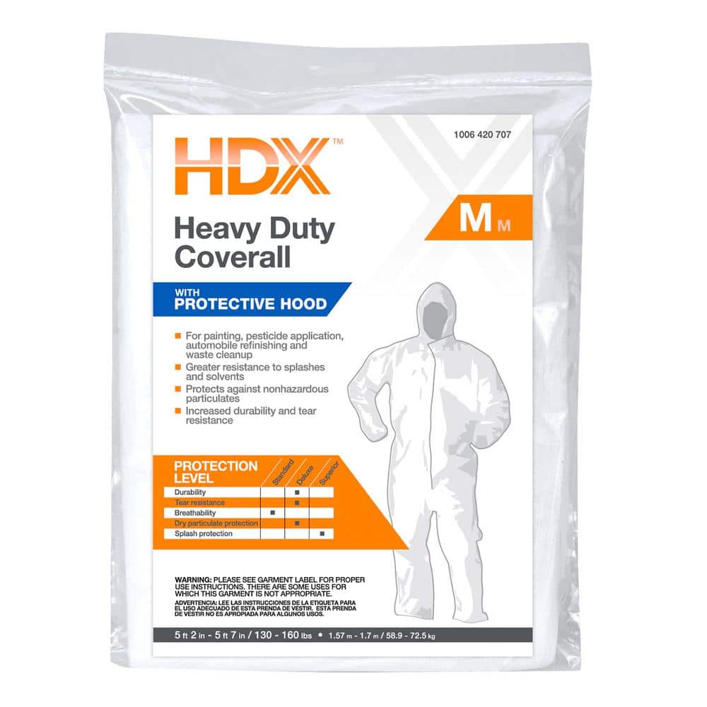HDX Heavy-Duty Coverall with Hood Medium (1)