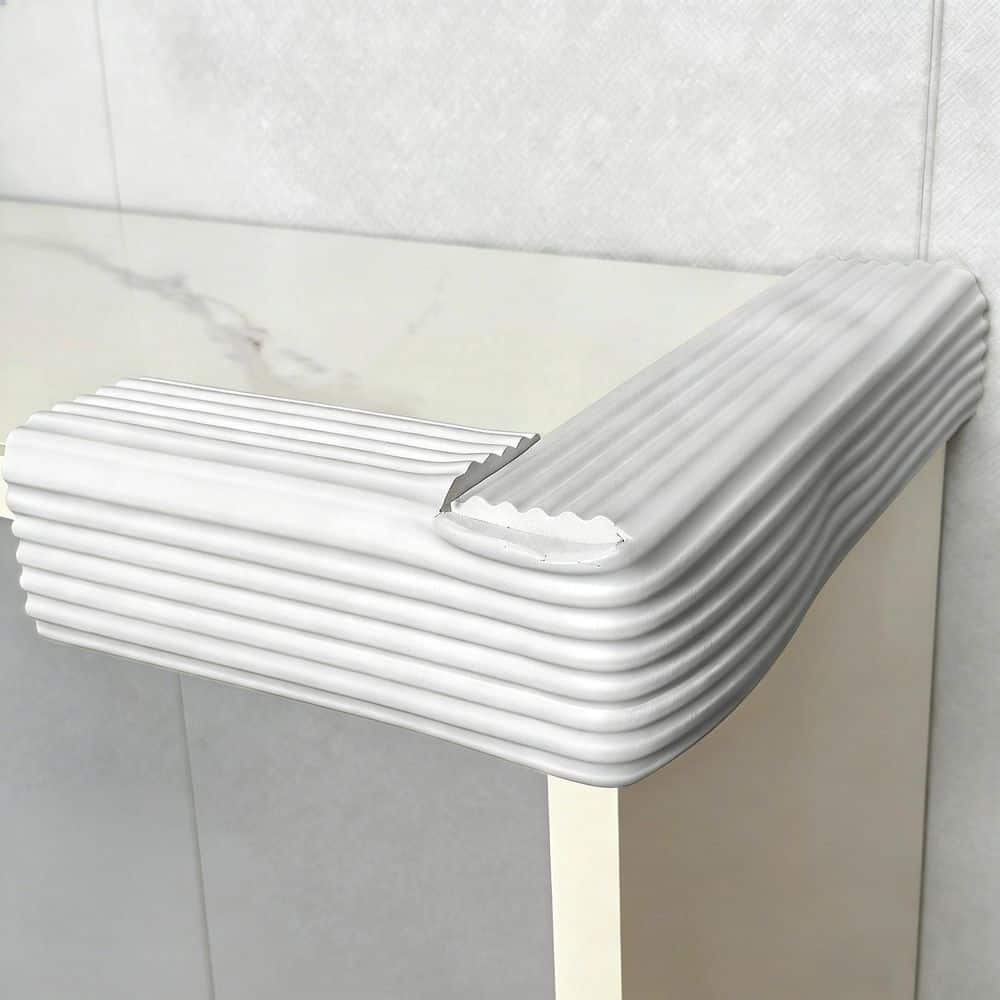 Wellco 7.9 in. x 79 in. NBR DIY Self-adhesive Anti-collision and Decorative Wall Paneling For Bedroom, Living Room, Gray (2)