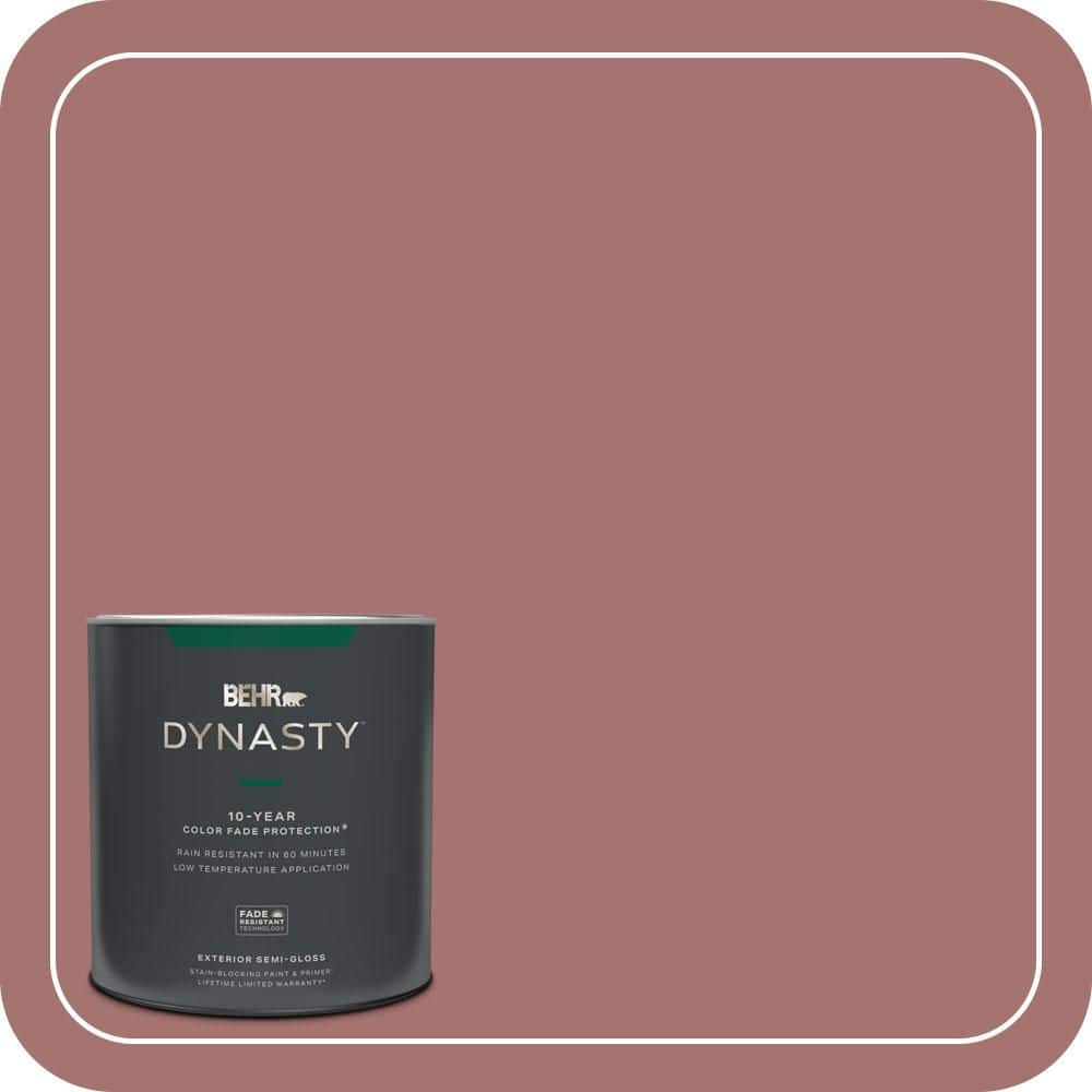 BEHR DYNASTY 1 qt. #MQ1-17 Autumn Russet Semi-Gloss Enamel Exterior Stain-Blocking Paint & Primer