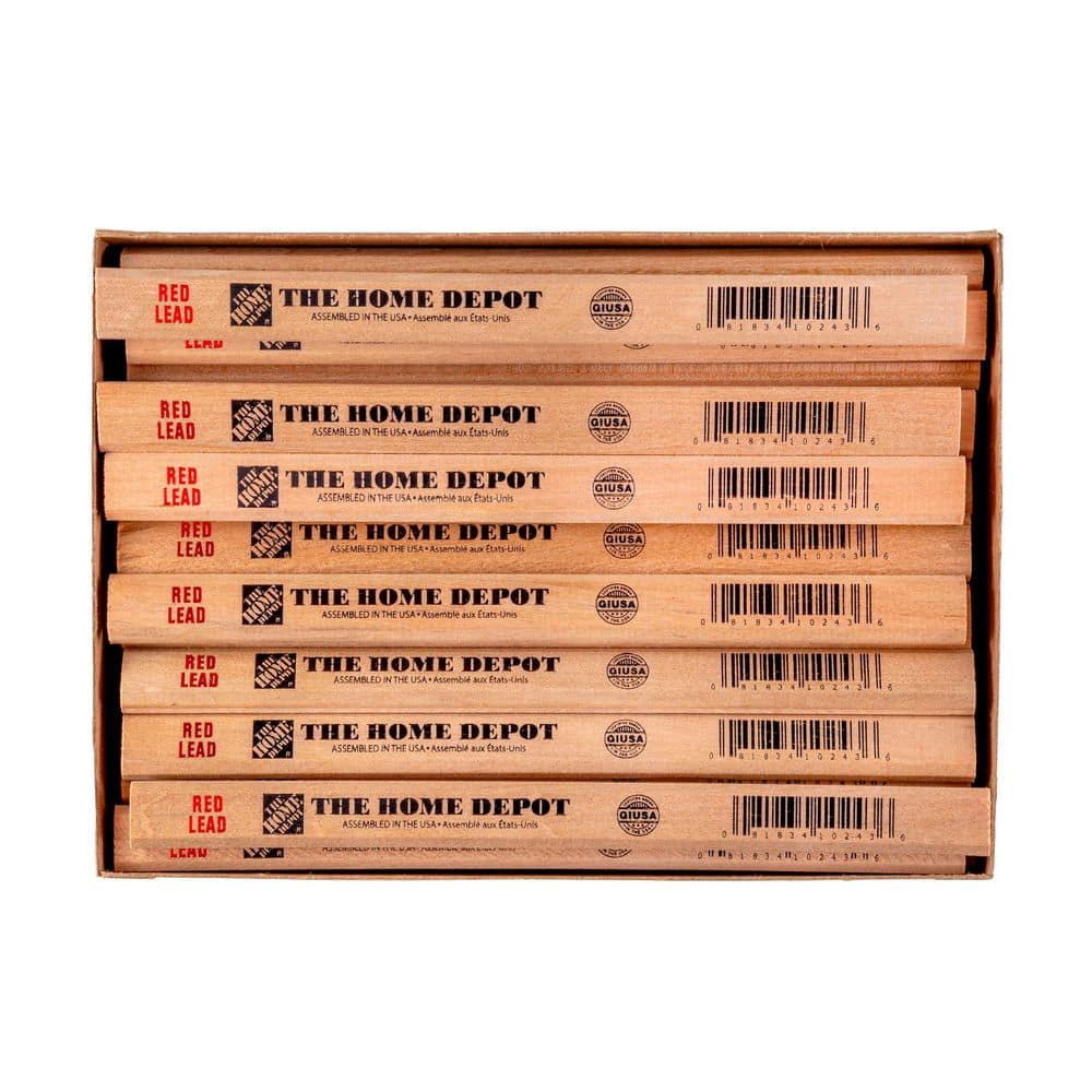 The Home Depot Red Lead Carpenter Pencil Bulk Writing Utensil (72-Pack, Boxed) (2)