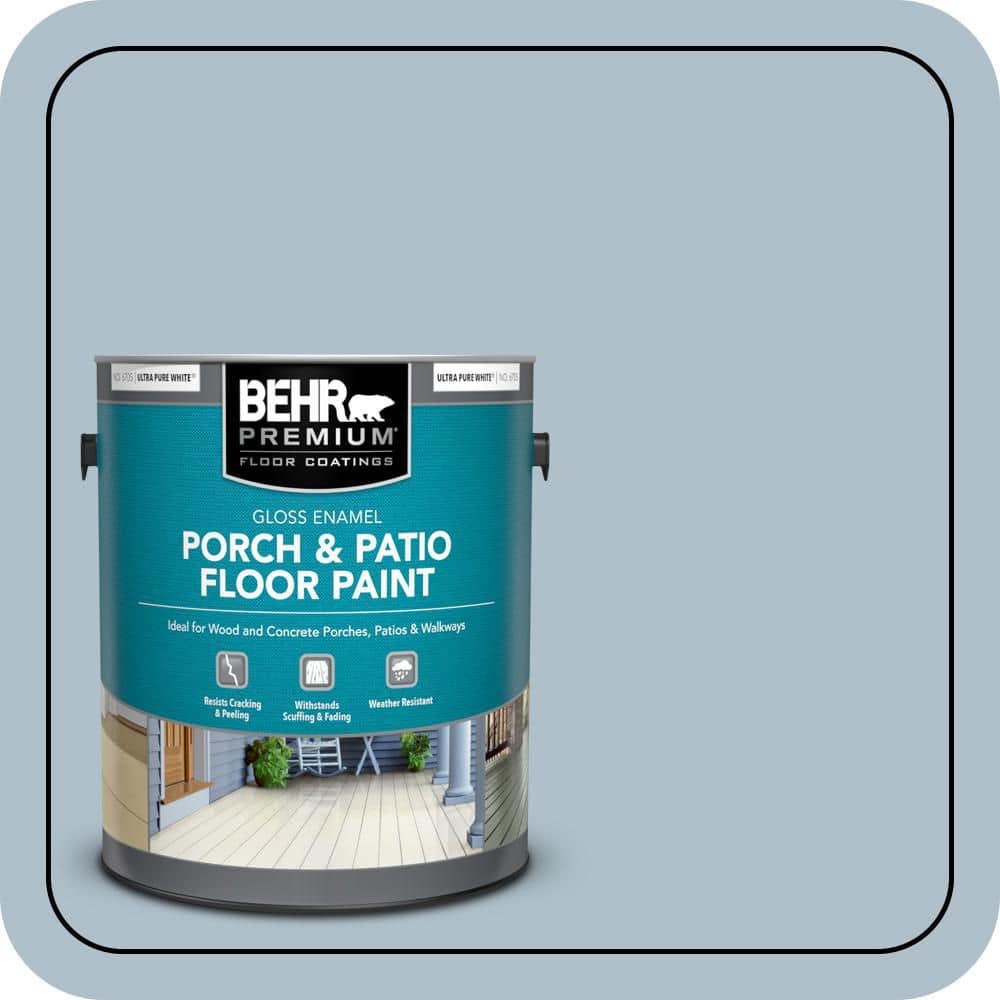 BEHR PREMIUM 1 gal. #570E-3 Liberty Gray Gloss Enamel Interior/Exterior Porch and Patio Floor Paint