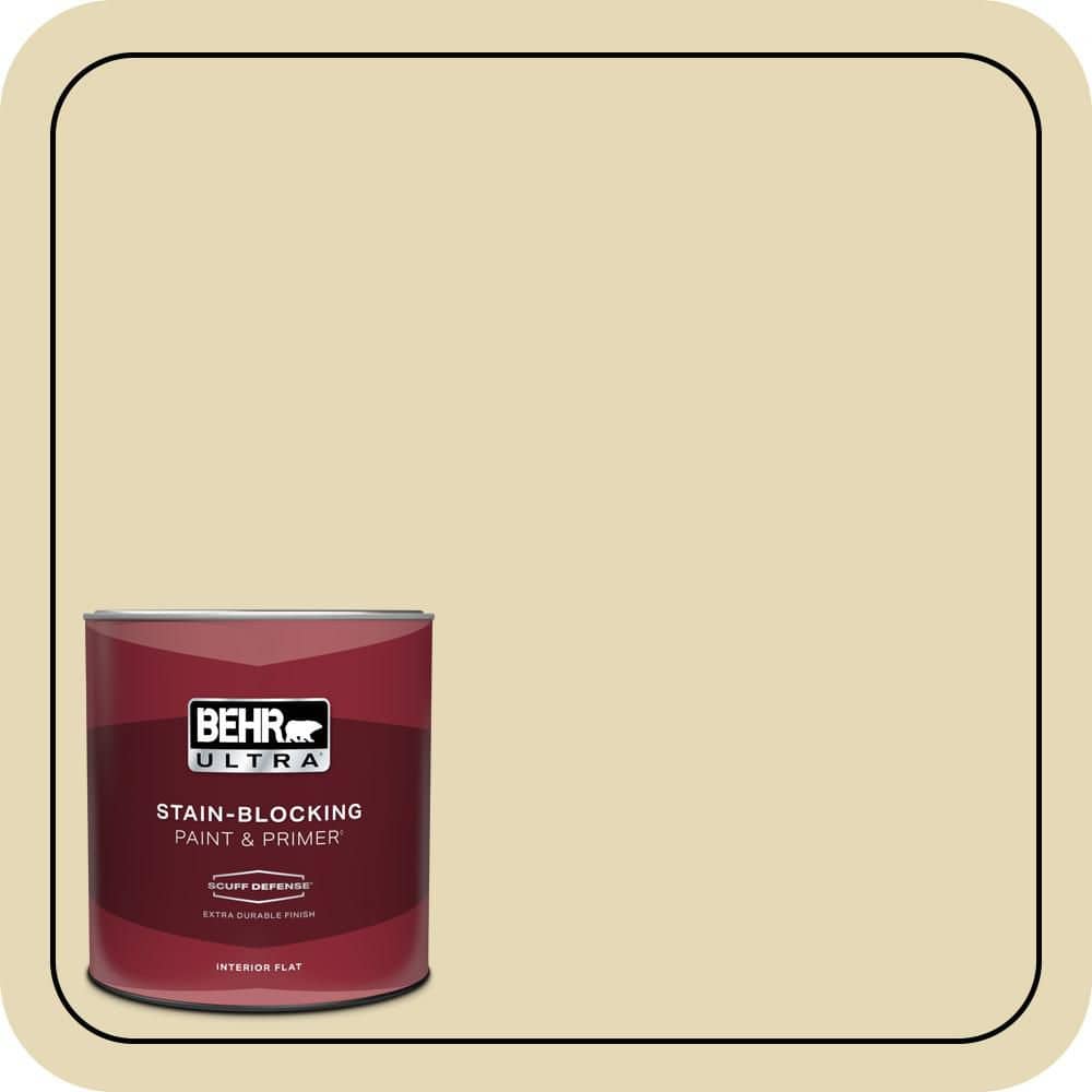 BEHR ULTRA 1 qt. #PPU8-13 Lemon Balm Extra Durable Flat Interior Paint & Primer
