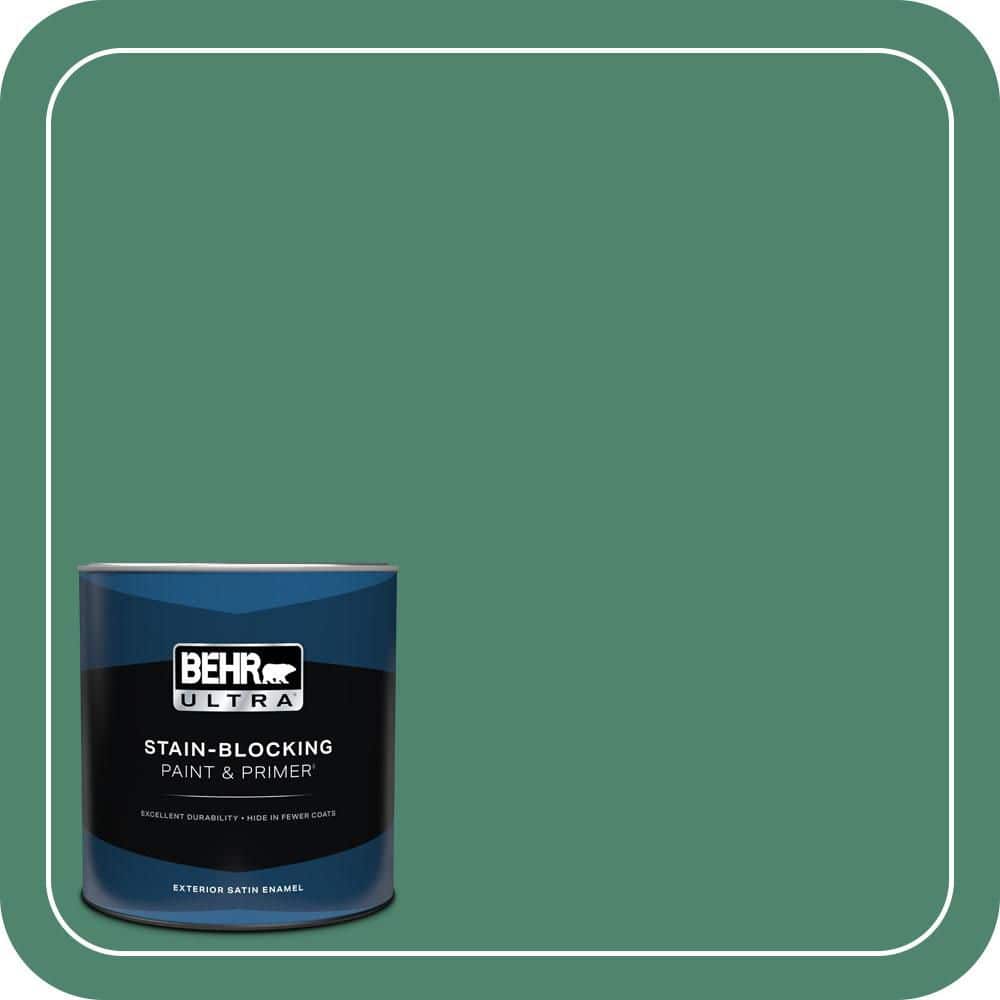 BEHR ULTRA 1 qt. #480D-6 Billiard Room Satin Enamel Exterior Paint & Primer