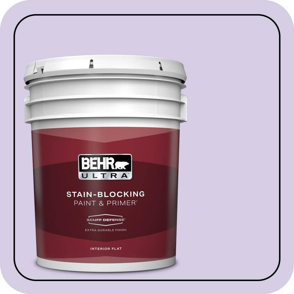 BEHR ULTRA 5 gal. #640A-3 Potentially Purple Extra Durable Flat Interior Paint & Primer
