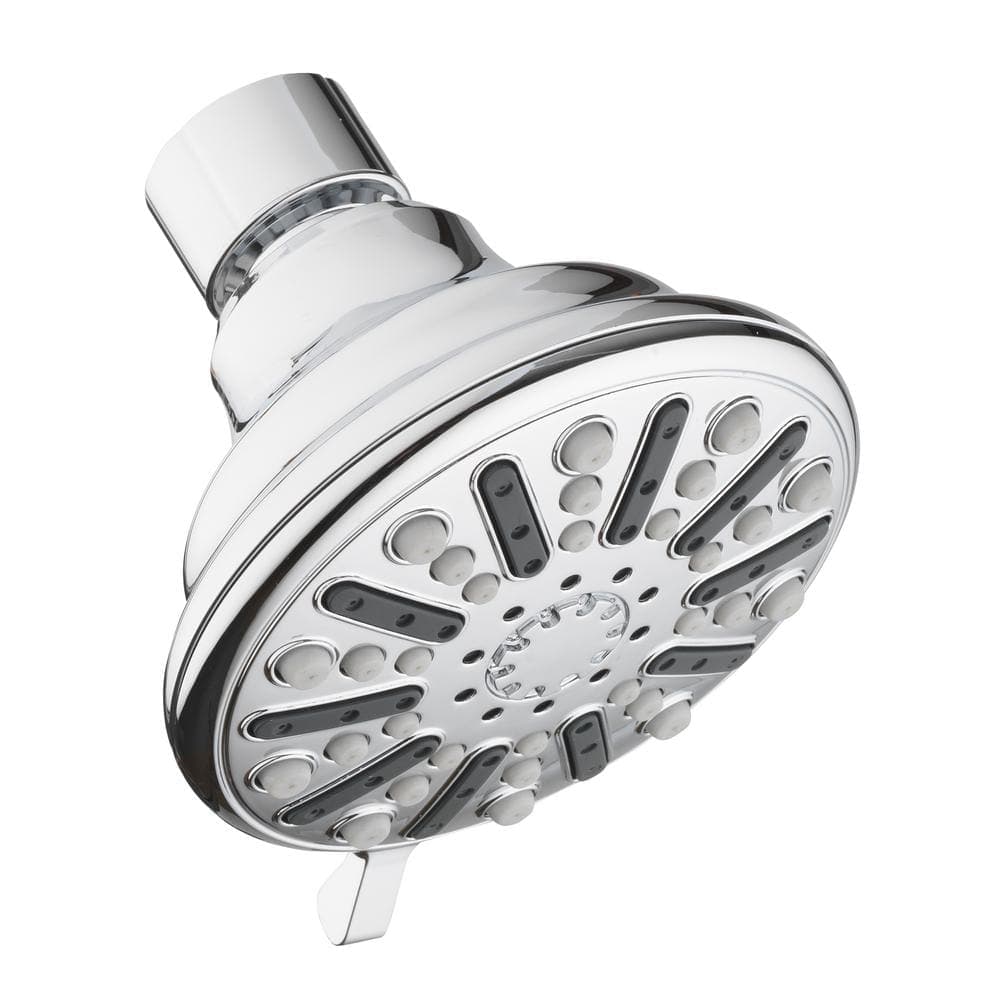 Glacier Bay 3-Spray Patterns 3.5 in. Single Wall Mount Fixed Shower Head in Chrome (3)