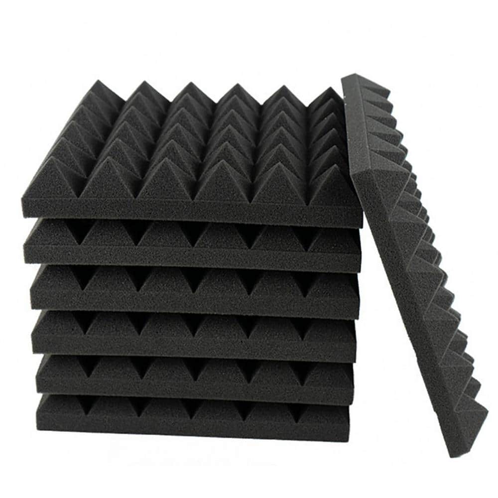 Wellco 1 ft. 1 ft. 2 in. Sound Absorbing Panels Echo Noise Absorbing Foam for Recording Studio