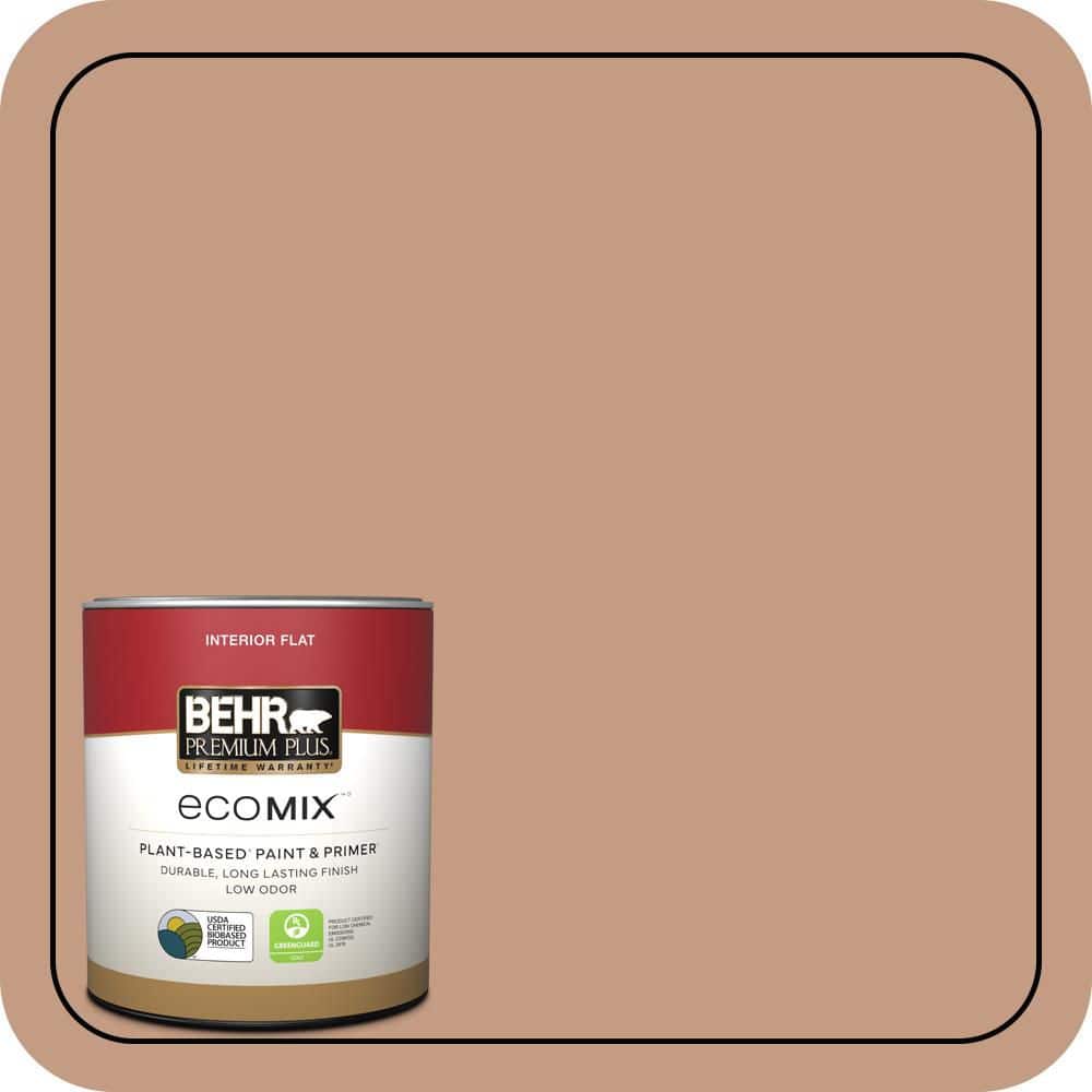 BEHR PREMIUM PLUS 1 qt. #S210-4 Canyon Dusk Flat EcoMix Plant-Based Interior Paint & Primer (1)