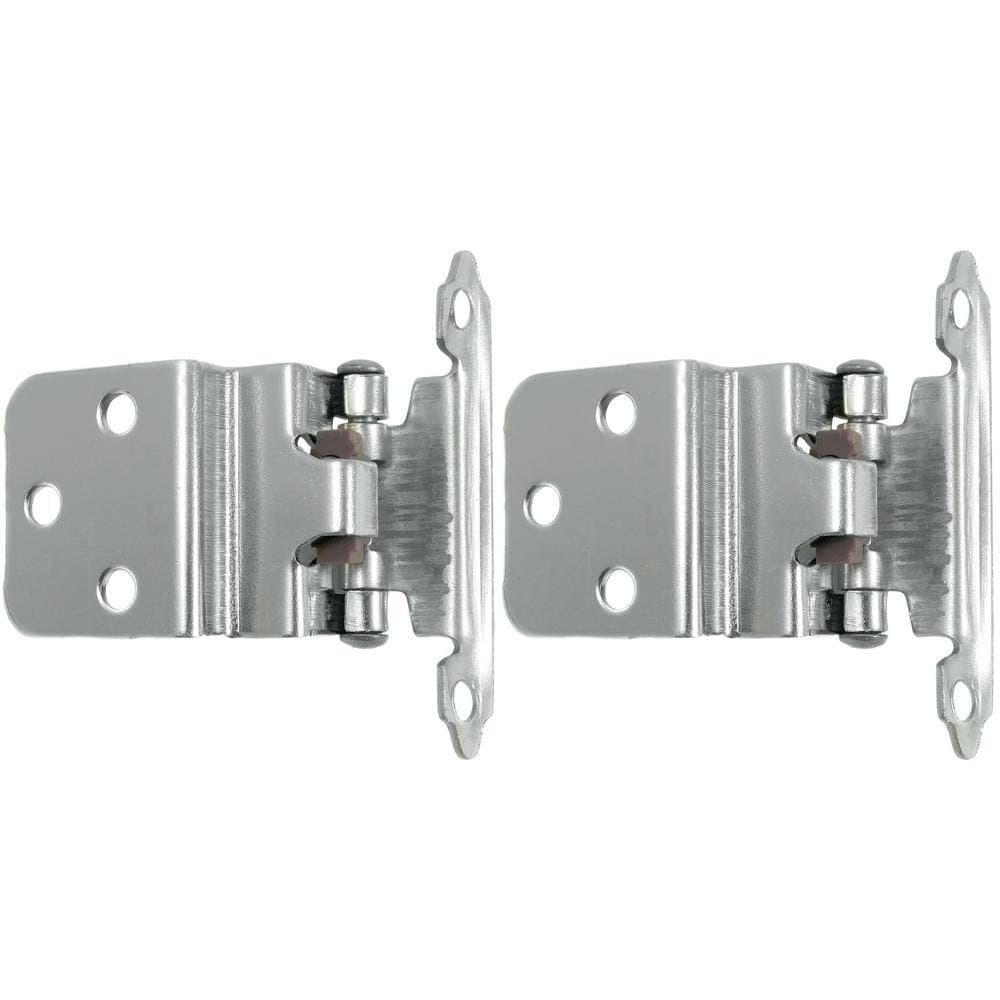 Laurey Face Frame Inset Satin Chrome 3/8 inch Inset Self-Closing Hinge (25 -Pack) (3)