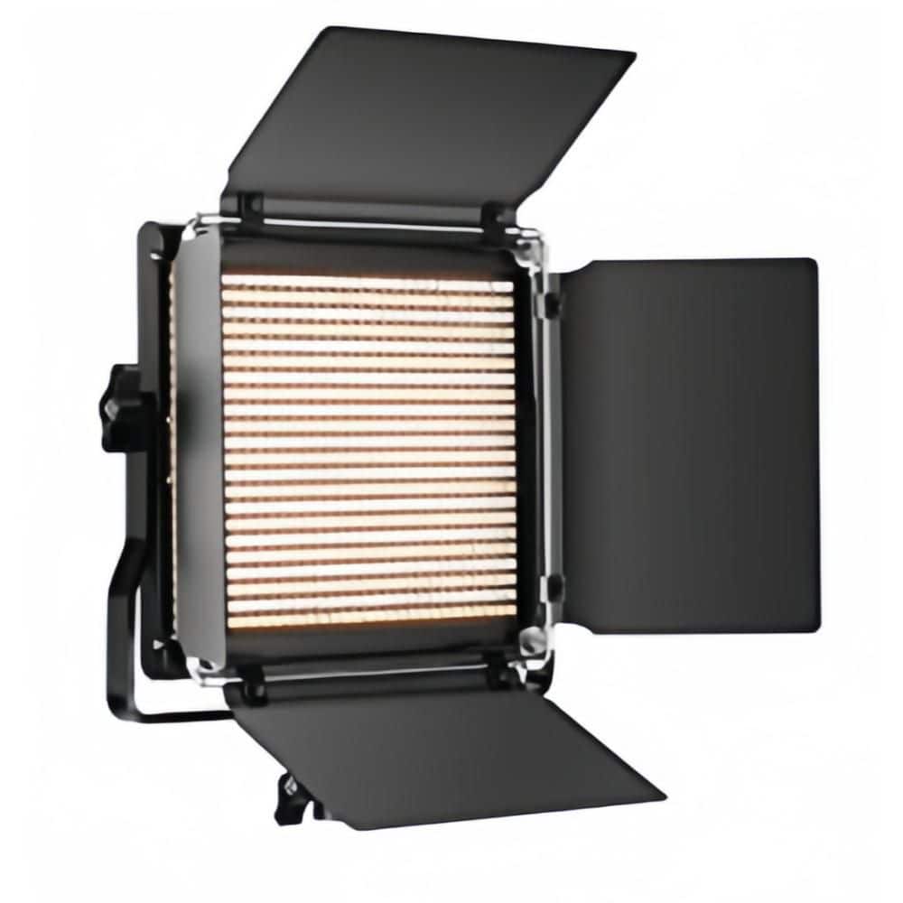 BIBIVIS 2-Pack LED Video Light and Stand Kit with Bracket, Barndoor, 75 in. Light Stand for Photography, Video Recording, Black (2)